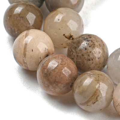 Natural Rhodonite Beads Strands G-G828-02-6mm-1