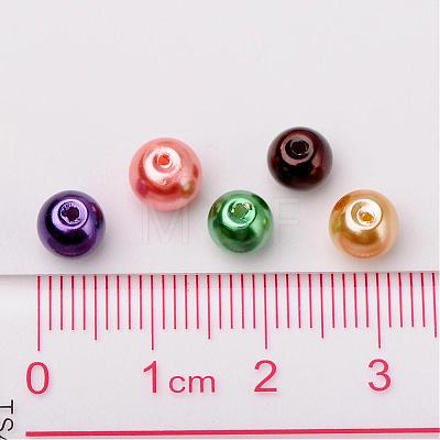Halloween Mix Pearlized Glass Pearl Beads HY-X006-6mm-07-1