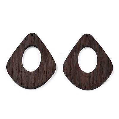 Natural Wenge Wood Pendants WOOD-T023-67-1