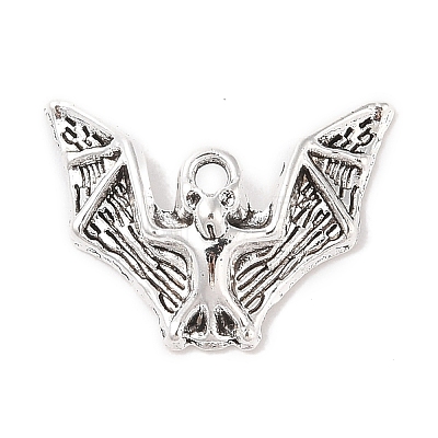 Tibetan Style Alloy Bat Pendants X-TIBEP-Q043-255-RS-1