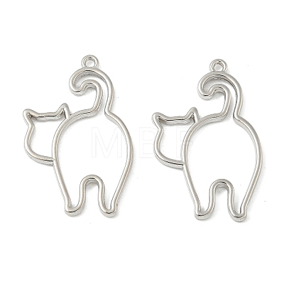 Alloy Open Back Bezel Pendants X-FIND-L025-02P-1
