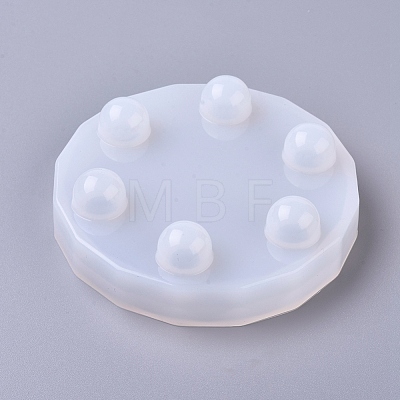 DIY Flat Round Display Stand Silicone Molds DIY-G014-04-1
