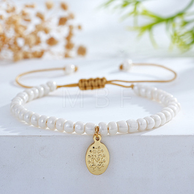 Religious 304 Stainless Steel Charm Bracelets KN5080-4-1