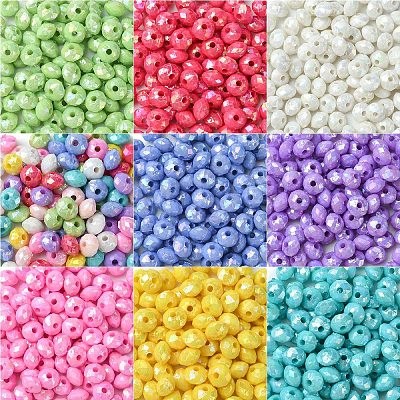 Opaque Acrylic Beads MACR-YW0003-55I-1