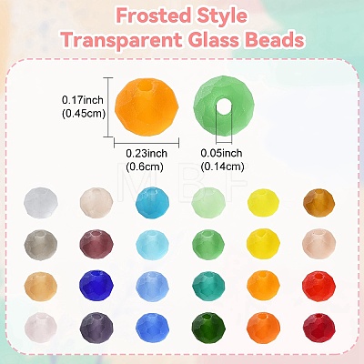 1920Pcs 24 Colors Transparent Glass Beads EGLA-YW0003-07-1