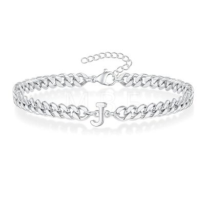 Letter 304 Stainless Steel Link Bracelets FS-WG7830E-34-1