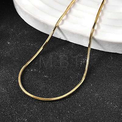 1.5MM 304 Stainless Steel Snake Chain Necklaces for Women Men STAS-V011-04C-G-1