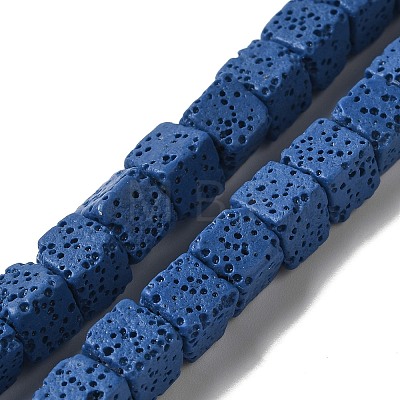 Dyed & Natural Lava Rock Beads Strands G-L435-01-8mm-21-1