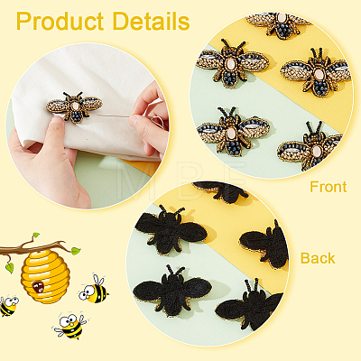 Bee Shape Felt Ornament Accessories PATC-WH0005-27-1