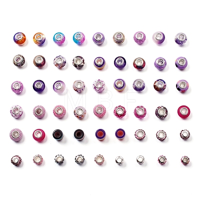 Acrylic & Resin & Polymer Clay Rhinestone European Beads FPDL-S015-04C-1