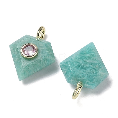 Natural Amazonite Faceted Pendants G-F819-03G-02-1