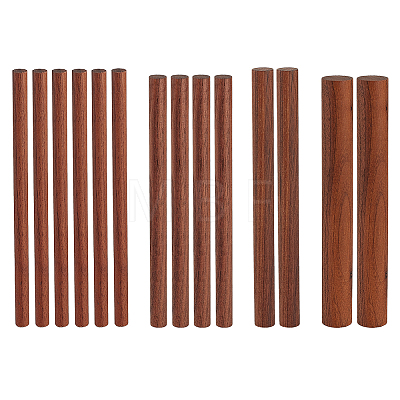 Olycraft 4 Style Waxed Round Wooden Sticks WOOD-OC0002-82-1