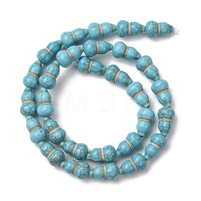 Synthetic Turquoise Dyed Beads Strands G-B184-B02-01-1