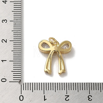 Rack Plating Brass Micro Pave Clear Cubic Zirconia Pendants KK-R158-05G-1