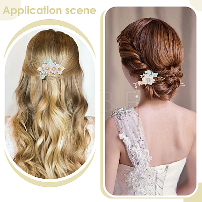 1 Set Alloy & Resin Hair Sticks OHAR-WR0001-06-1