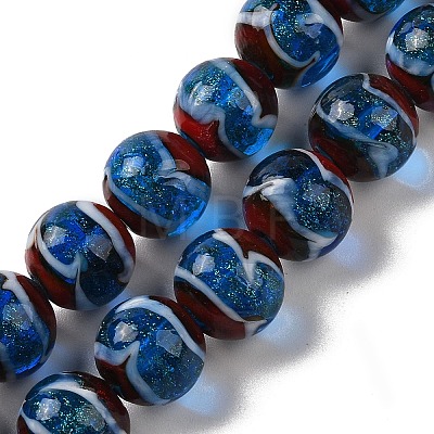 Handmade Lampwork Beads Strands LAMP-P062-02C-1