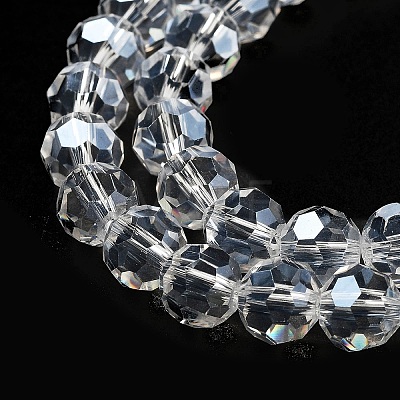 Electroplate Transparent Glass Beads Strands EGLA-A035-T8mm-A19-1