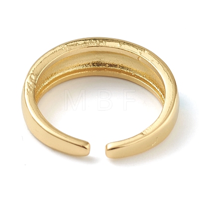 Brass Enamel Cuff Rings RJEW-O043-03G-1