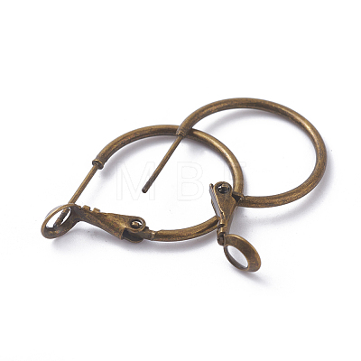 Brass Hoop Earrings KK-I665-26A-AB-1