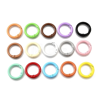 Spray Painted Alloy Spring Gate Rings X-PALLOY-A022-01B-1