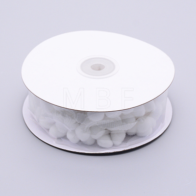 Polyester Pom Pom Ball Ribbons OCOR-WH0033-49-1