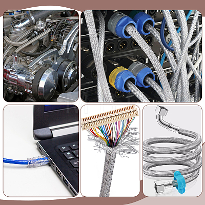 304 Stainless Steel Wire Braided Strap STAS-WH0044-114A-1
