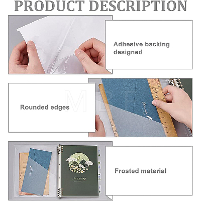 8Pcs 2 Styles Transparent PVC Plastic Self-Adhesive Bags ABAG-BC0001-36-1