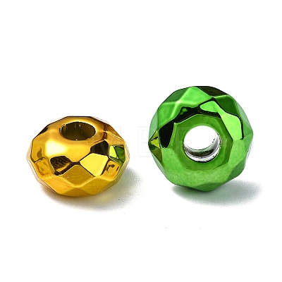 UV Plating Acrylic European Beads X-OACR-E033-22-1