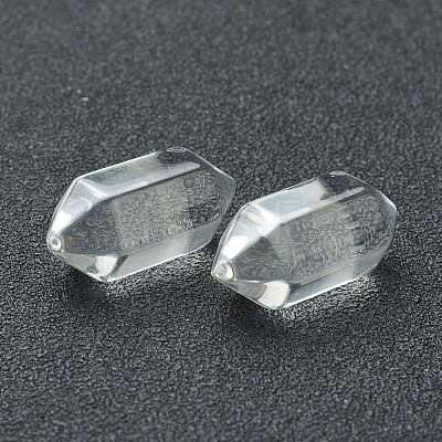 Faceted No Hole Bullet Glass Beads G-K034-20mm-08-1