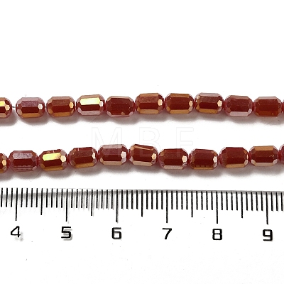 Electroplate Glass Beads Strands EGLA-D031-01O-1