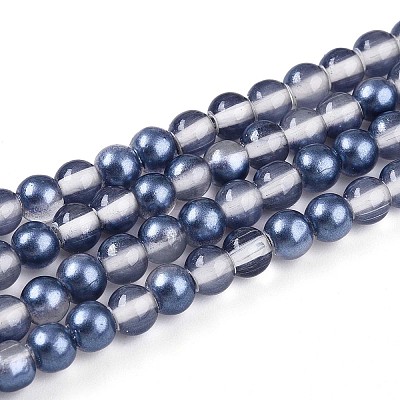 Baking Paint Transparent Glass Beads X1-DGLA-N011-4mm-08-1