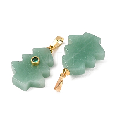 Natural Green Aventurine Pendants G-P628-04G-01-1