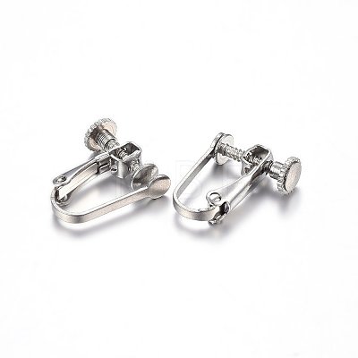 304 Stainless Steel Clip-on Earring Findings X-STAS-H467-04P-1