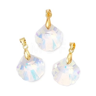 Brass Glass Pendants PALLOY-JF05023-1