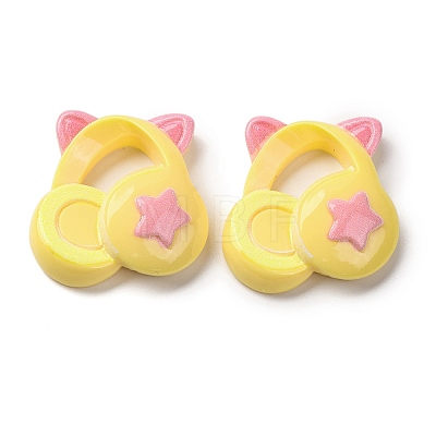 Opaque Music Theme Resin Cabochons LS-CRES-Z010-02C-1