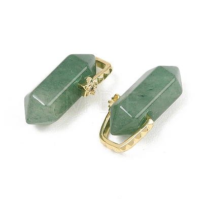 Natural Green Aventurine Double Terminal Pendants GG-CBA4154-07G-03-1