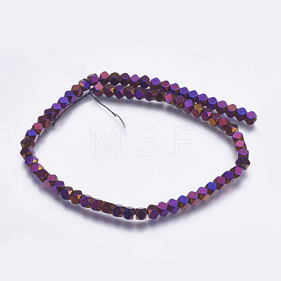 Electroplate Non-magnetic Synthetic Hematite Bead Strands G-K237-15-1
