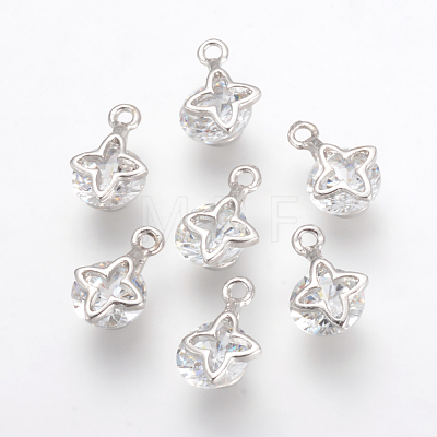 Alloy Cubic Zirconia Charms X-ZIRC-S056-20-1