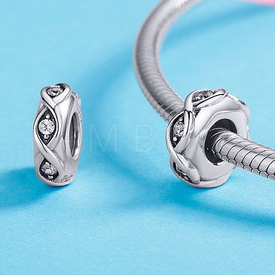 925 Sterling Silver European Beads HJEW-FF0012-14-1