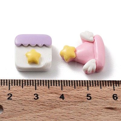 Daily Theme Opaque Resin Decoden Cabochons RESI-D010-03-1