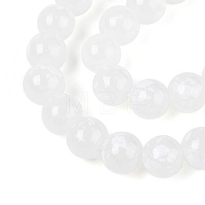Baking Paint Glass Beads Strands DGLA-N015-8mm-01-1