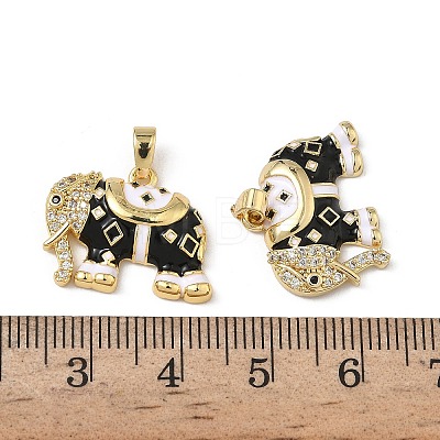 Brass Micro Pave Cubic Zirconia Pendants KK-F924-20C-G05-1