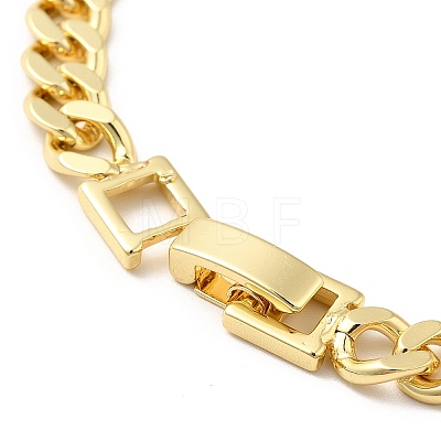 Green Cubic Zirconia Leopard Link Bracelet with Brass Curb Chains for Men Women KK-H434-11G-1