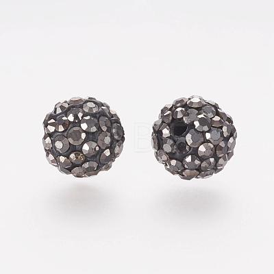 Polymer Clay Rhinestone Beads RB-K050-10mm-C03-1