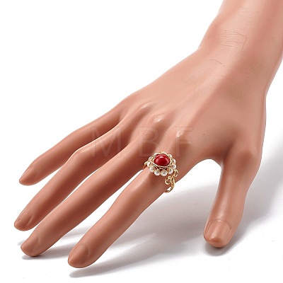 Natural Mashan Jade Finger Ring for Girl Women X1-RJEW-TA00012-3-1