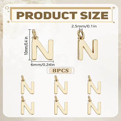 8Pcs Brass Charms KK-LP0001-85N-1
