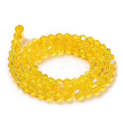 Transparent Electroplate Glass Beads Strands EGLA-A039-T4mm-L22-1