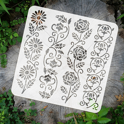 PET Hollow Out Drawing Painting Stencils DIY-WH0391-0628-1