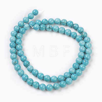 Natural Magnesite Beads Strands TURQ-P027-21A-6mm-1