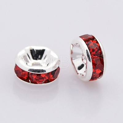 Brass Rhinestone Spacer Beads RB-A014-Z6mm-21S-NF-1